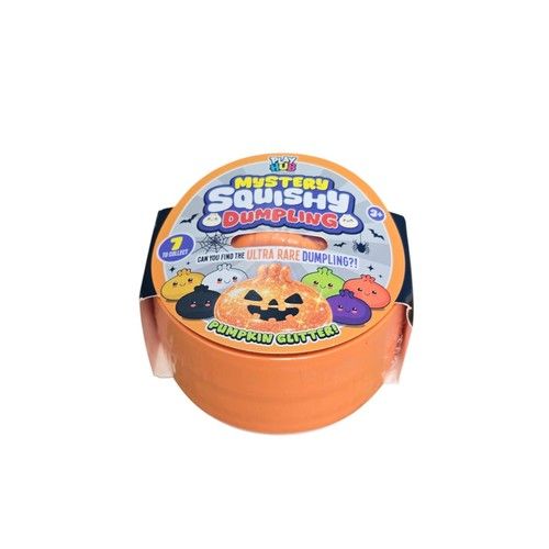 Play Hub Mystery Squishy Dumpling Pumpkin Glitter Squeezable Stress Reliever 3+