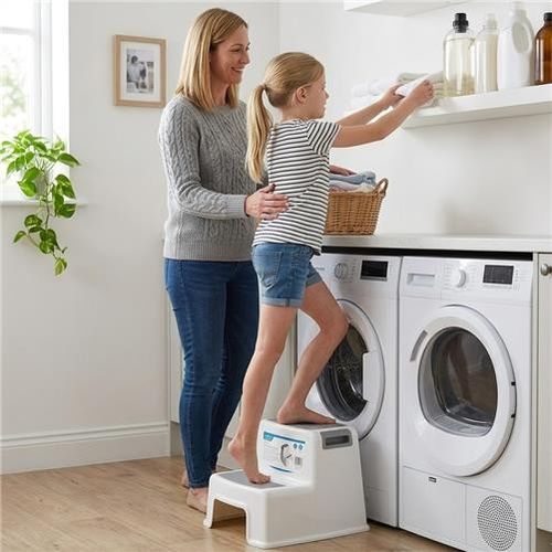 Double Step Stool Non Slip 2 Step Stool Potty Training Bathroom Kitchen 100Kg — image 3
