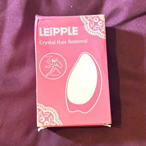 LEIPPLE Reusable Glass Hair Remover Tool, Pink Teardrop Shape Depilatory