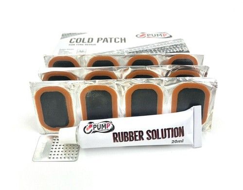 UPUMP BIKE TYRE INNER TUBE PUNCTURE REPAIR KIT - 48 PATCHES,20ML RUBBER SOLUTION