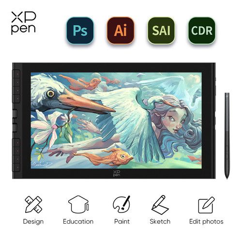 XPPen Artist 16 3rd Graphics Drawing Tablet with Screen 8 Hotkeys X4 Chip Stylus