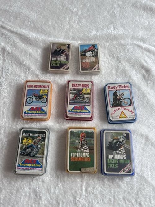 Ultimate Vintage Motorcycle Top Trumps Collection - 8 Decks (1970s / 1980s)
