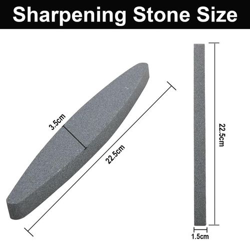 1 x OVAL BOAT SHAPED 9" Sharpening Stone Scythe Scissor Blade Axe Sharpener Tool — image 2