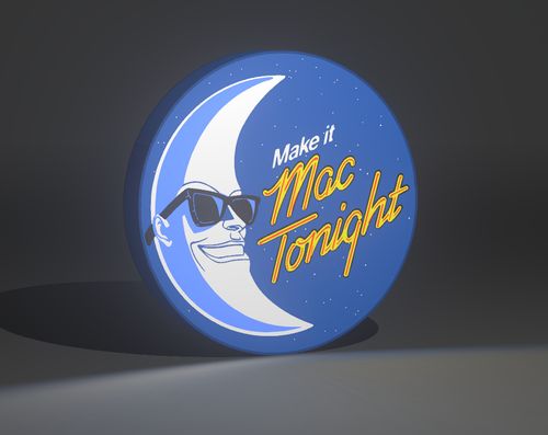 McDonalds Mac Tonight Moon - USB Lighted LED Sign - Man Cave - Arcade - Retro — image 2