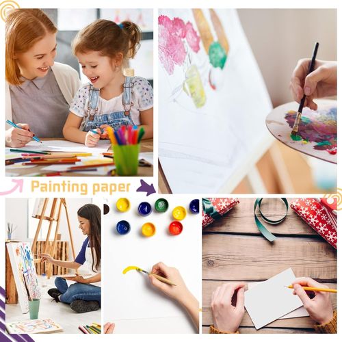 60 Sheets Watercolour Paper Bulk, 140 lb/300 GSM Cotton Cold Press Water Colour — image 7