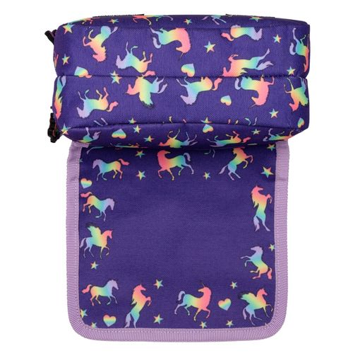 Kids Personalised Pencil Case 2 Compartment Large Stationery Zippe Pouch School — image 4