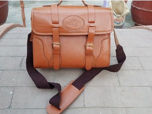 QUALITY ENGLISH TAN USED HANDMADE LEATHER 250+ CARTRIDGE BAG SHOOTING SHOTGUN