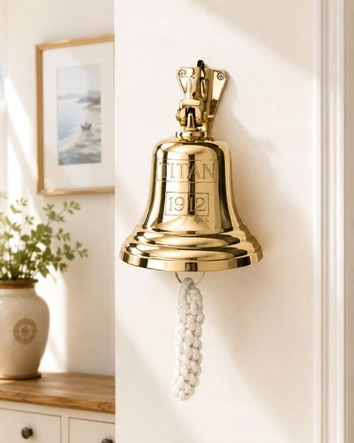 Brass Titanic Ship 4 inch Bell Wall Mounted Antique Nautical Marine