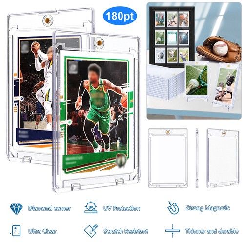 180PT Magnetic Card Holder UV Protection Sport Trading Card Storage Display Case