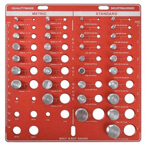 Nut and Bolt Thread Checker 34 Thread Identifier Gauge Inch and Metric UK STOCK