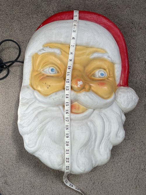 Light Up Electrical Santa Claus Face Christmas Decoration - Working — image 20
