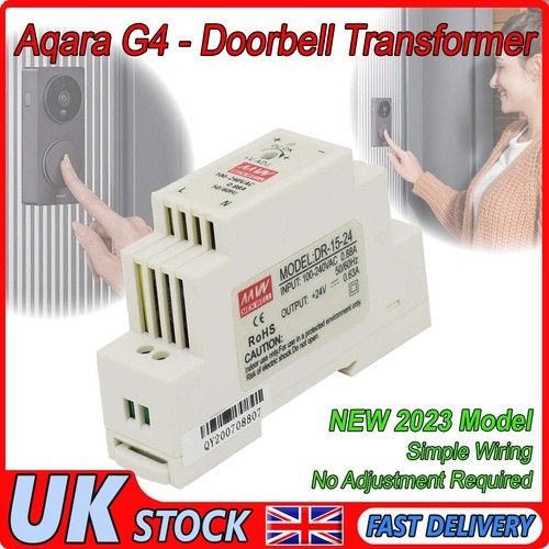 Aqara G4 Smart Video Doorbell Transformer - Hard Wired - NEW 2023 MODEL RRP £28