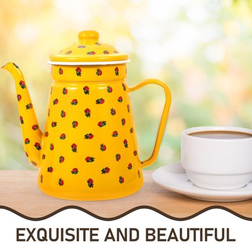 Tea Kettle Camping Teapot Boiling Tea Kettle Vintage Water Coffee Milk Pot with — image 11