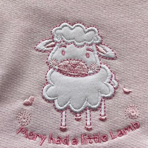 Premature Baby Girl 3 Piece Outfit Lamb Jacket Trousers Hat PINK — image 6