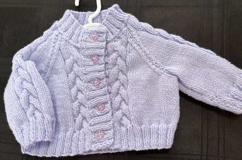 baby clothes, cardigan, hand knitted, new. 3-6 months size in seven colours — image 2