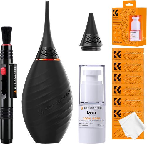 K&F CONCEPT 10-in-1 Camera Cleaning Kit with Lens Pen, Air Blower ,Cloth, Liquid — image 1