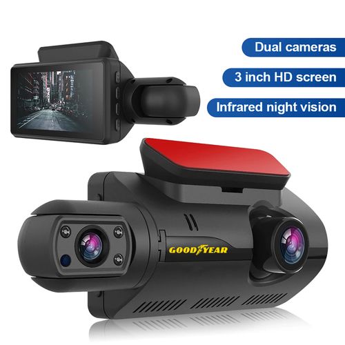 Goodyear Dual Lens Car Dash Cam with Front Rear Internal Camera HD Dashcam Taxi — image 5