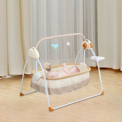 25KG Electric Bluetooth Auto-Swing Cot Baby Cradle Crib Infant Bed Rocking Chair — image 16