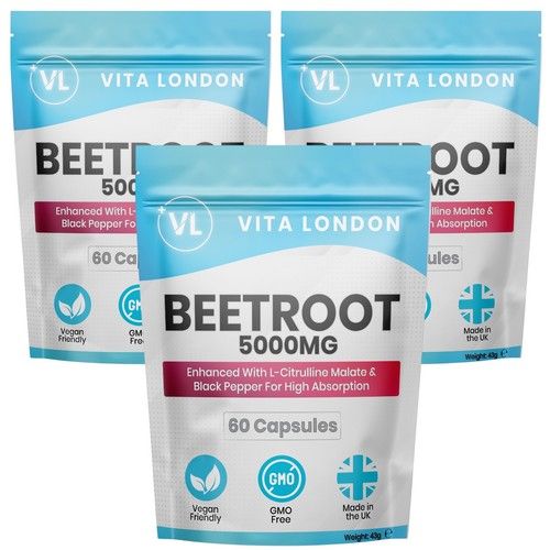 Beetroot Capsules 5000mg - With L-Citrulline Malate - Nitric Oxide Supplement