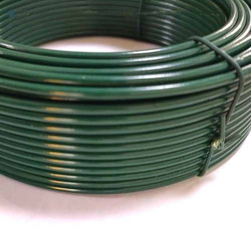 25-100M ROLL HEAVY DUTY WIRE GALVANISED PVC COATED GARDEN FENCING GREEN PLANT