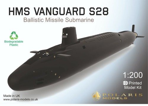 HMS Vanguard S28 - Submarine self assembly model kit scale 1:200 750 mm / 29.5''