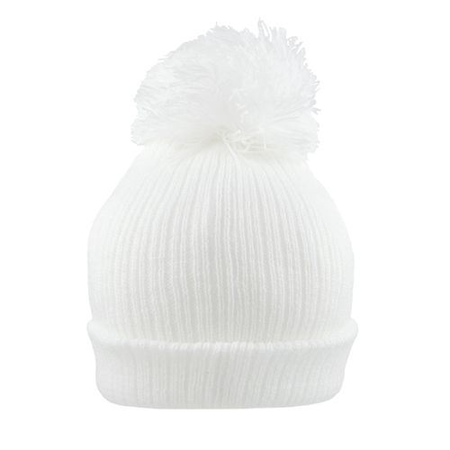 Baby Pom Pom Hat Bobble Beanie Cap Knitted Boy Girl NB, 0-3, 3-6, 6-12 Months — image 1