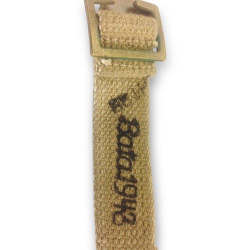 WW2 Khaki 37 Pattern 1943 dated cross pack Webbing strap World War II Two Brass — image 2