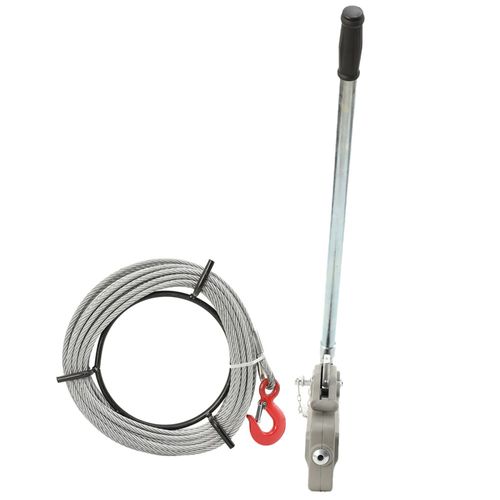 Wire Rope Puller Hand Winch Rope Hoist w/ 20M Rope for Lifting and Pulling 800KG — image 9