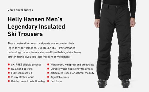 Helly Hansen Mens Extra-Large Legendary Ski Insulated Trousers Red Alert Size XL — image 10