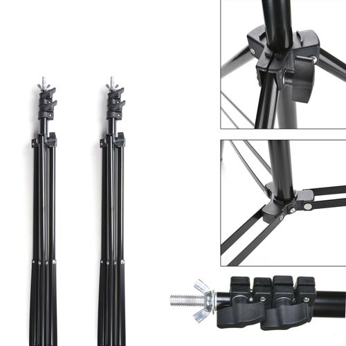 2x2M Photography Photo Studio Background Support Stand Kit Screen Backdrop Set — image 5
