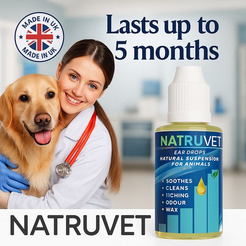 Dog Ear drops MAX STRENGTH Drops for Itching Mites Wax Odours cat