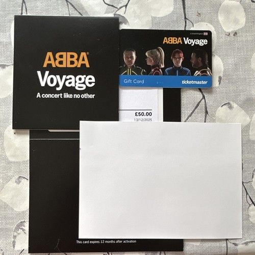 £50 ABBA Voyage Experience Day Voucher Gift Card.  Expires 15th Dec 26
