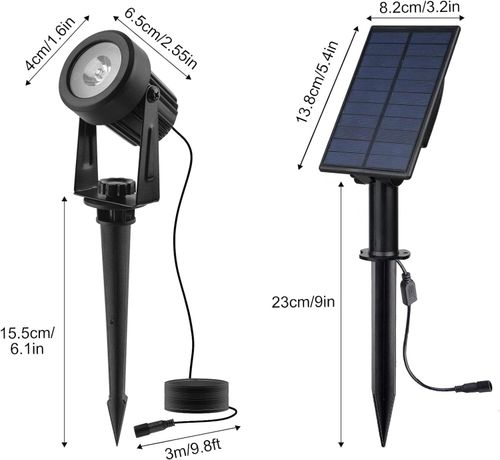 T-SUN Solar Powered Spot Lights LED Outdoor Wall Light Garden Landscape Lamps UK — image 2