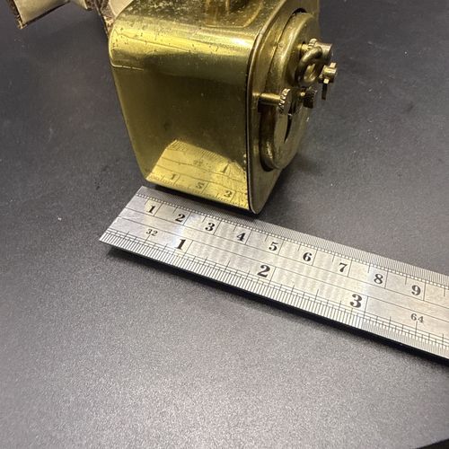 Art deco 1930s French Gilt Brass Travel Alarm Clock In Original case & Working — image 20