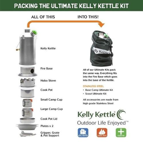 Kelly Kettle Ultimate 'Scout' Kit (Stainless steel) - VALUE DEAL Storm Kettle So — image 9