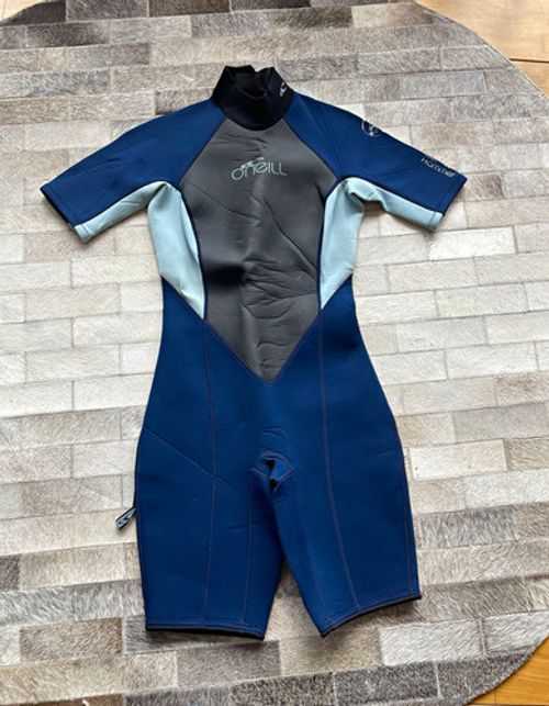 O'Neill Hammer Women's Shortie Wetsuit UK 12 Blue/Black Short Sleeve