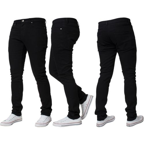 Kruze Mens Jeans Skinny Stretch Slim Fit Flex Denim Trouser Pants UK Waist Sizes — image 1