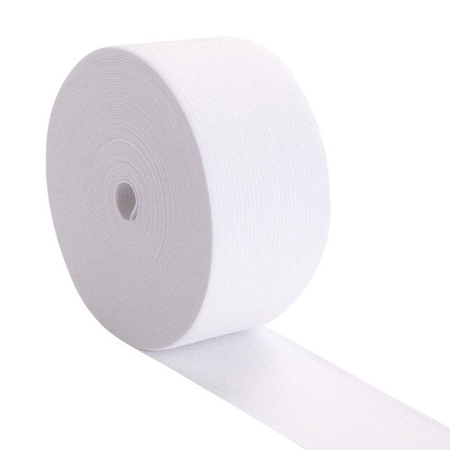 Black & White Stretch 3mm-75mm Wide Flat Elastic Woven Sewing Strap Waist Band — image 4