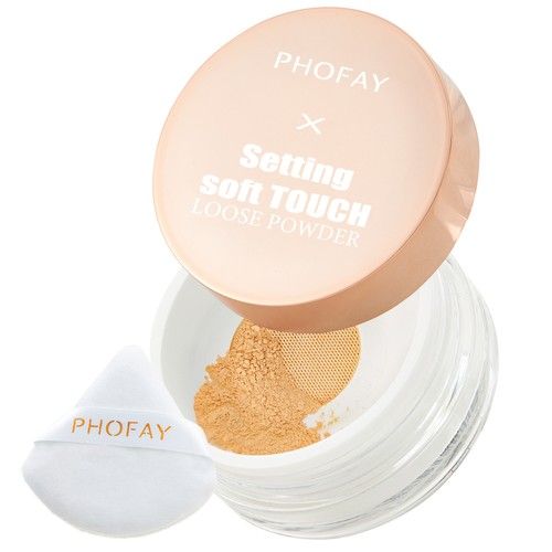 PHOFAY Setting Soft Touch Loose Powder, Translucent Setting Powder