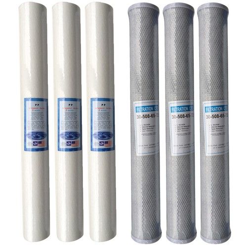 20" Reverse Osmosis Water Filters Sediment Carbon Pole Fed Window Cleaning x6
