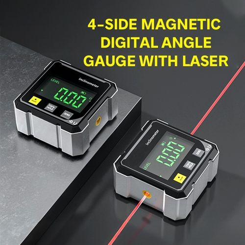 360° Magnetic Digital Angle Gauge Finder With Laser Inclinometer Level Meter UK — image 2