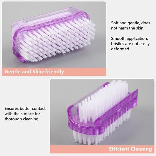 Double Sided Nail Cleaning Brush Fingernail Toenail Manicure Pedicure UK — image 2