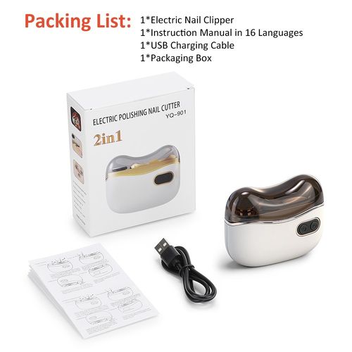 2 in1 Electric Nail Clippers For Thick Nails Toe Safe Automatic Trimmer Manicure — image 15