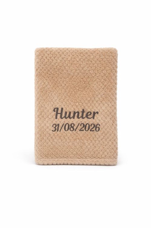 Personalised Baby Blanket Embroidered Newborn Baby Gift Soft Waffle Fleece