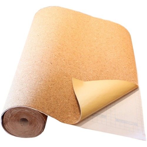 Self-Adhesive Craft Cork Sheet Roll - 1000mm Long x 400mm Wide x 1.2mm Thick