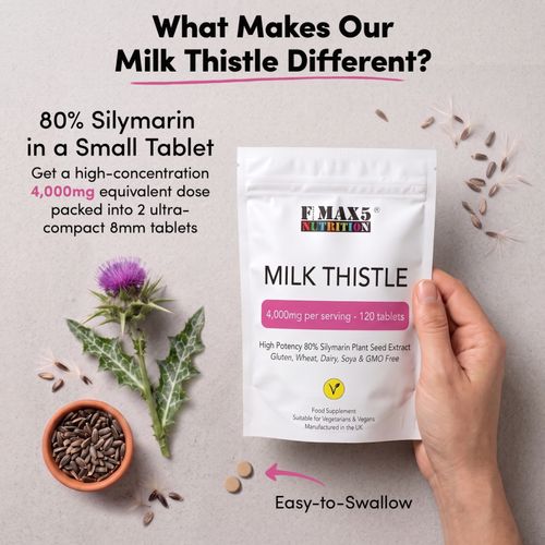 Milk Thistle Tablets 4000mg | 120 High Strength Tablets | 80% Silymarin Vegan — image 2