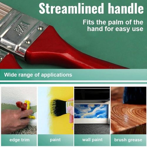 Paint Edger Tool Handheld Paint Roller Brush Kit Indoor Outdoor for Wall Ceiling — image 3