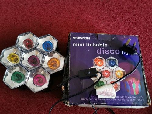 Woolworths Vintage Disco  Lights - Hexagon Cluster Party Lights - Original Box