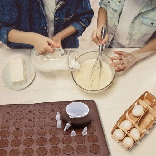 48 Cavities Baking Silicone Macaroon Macaron Sheet Mat Tray Non Stick Mould
