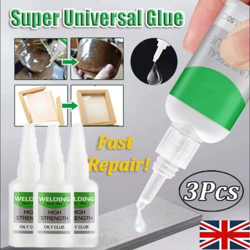 3 x Welding High-Strength Oily Glue, Jue Fish Glue Universal Super Glue Gel 50g